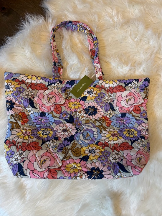 Vera Bradley Handbags - Vera Bradley Quilted Floral Tote in Pink, Purple, Yellow and Blue